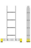 Лестница трансформер алюминиевая (шарнирная) 4х3 Т433 профессиональная